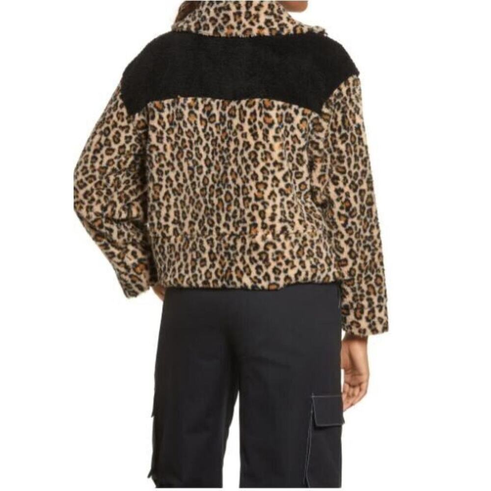 BP Nordstrom Leopard Print Sherpa Fleece Pullover - Picture 4 of 11